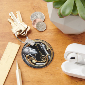 Queen Art's Metall Circle Keychain - Elegant, Ligh Nyckelring