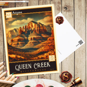Queen Bäck, Arizona   Postkort för Vintage Vykort