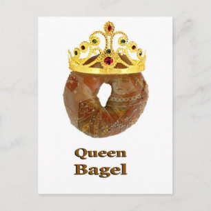Queen Bagel Vykort