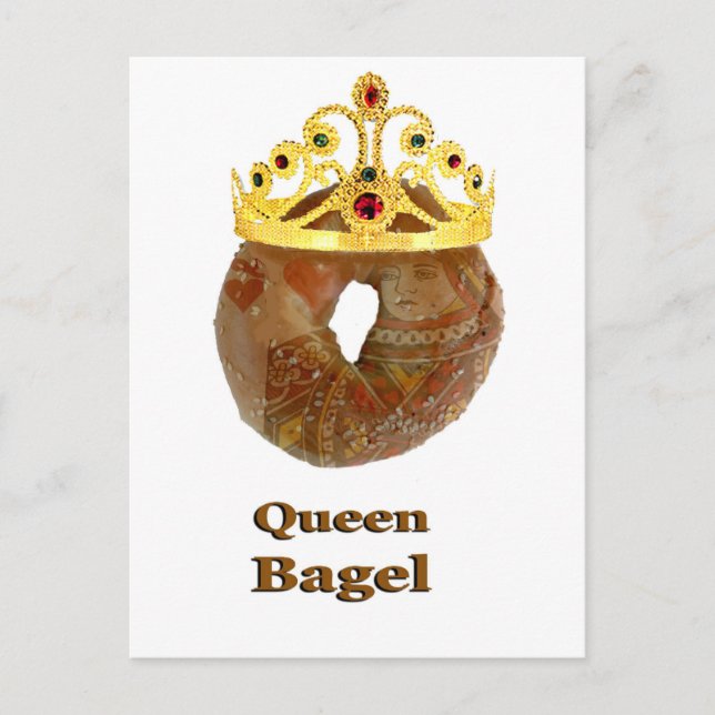 Queen Bagel Vykort (Framsida)