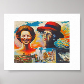 Queen Beatrix 75 år Poster