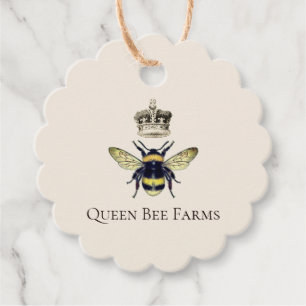 Queen Bee Apiary Farm Honungsprodukter Gåvor Etiketter