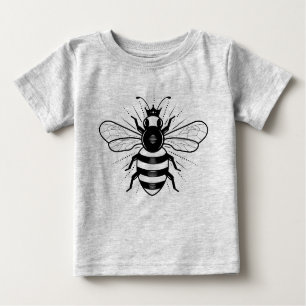 Queen Bee Baby Top T-shirt/Grått T Shirt