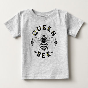 Queen Bee Baby Top T-shirt/Grått T Shirt