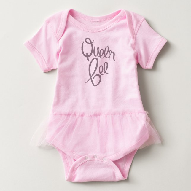 Queen Bee - Baby Tutu Tee Shirt (Framsida)