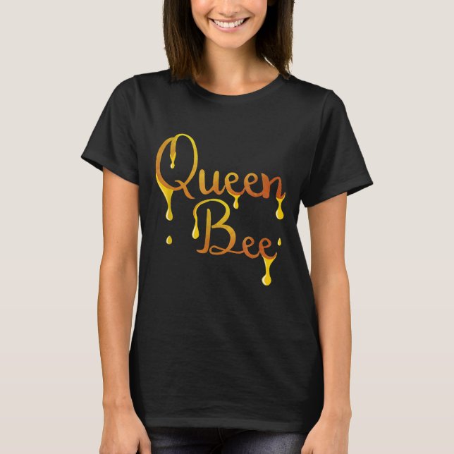 Queen Bee bibibiodling Cute Beehive T Shirt (Framsida)