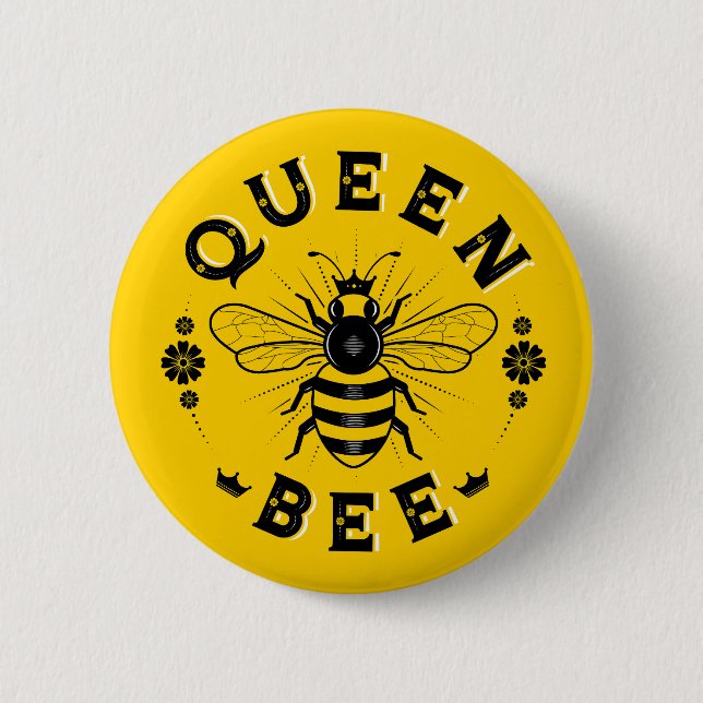 Queen Bee/Button Pin Knapp (Framsida)