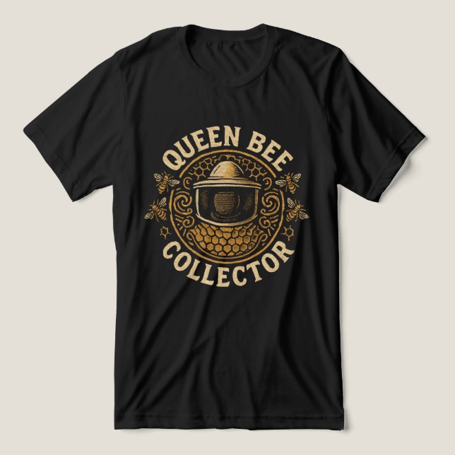 Queen Bee Collector - biodlarhobbyist T Shirt (Design Framsida)