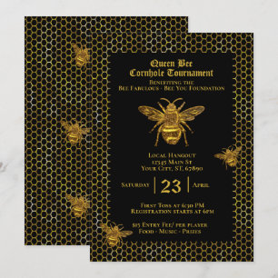 Queen Bee Cornhole Tournament Fundraiser Inbjudningar