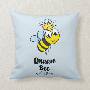 Queen Bee Cute Humla med Krona Kudde