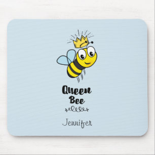 Queen Bee Cute Humla med Krona Personlig Musmatta