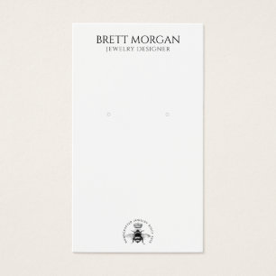 Queen Bee Earring Jewelry Visning Card Visitkort