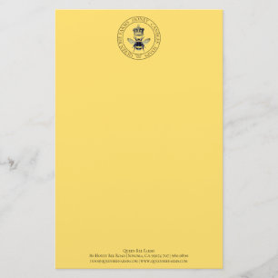Queen Bee Farm Apiary honey Business Letterhead Brevpapper