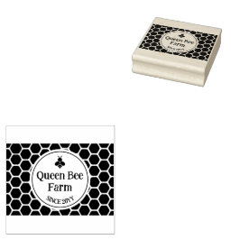 Queen Bee Farm Wood Art Frimärke Stämpel