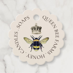 Queen Bee Farms Honungsprodukter Gåvor Etiketter