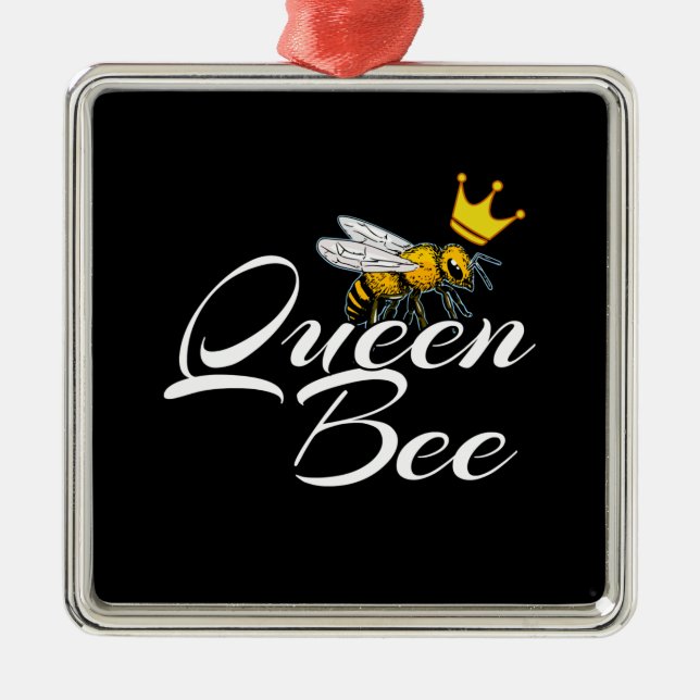 Queen Bee | Gåvobistånd till kvinnor | Bee Keeper- Julgransprydnad Metall (Framsidan)