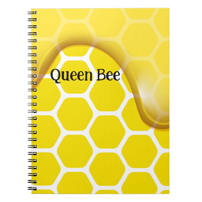 Queen Bee honeycomb honey Anteckningsbok (Framsidan)