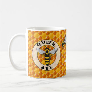 Queen Bee Honeycomb Kaffemugg