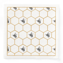 Queen Bee & Honeycomb Napkins