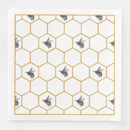 Queen Bee & Honeycomb Napkins Pappersservett