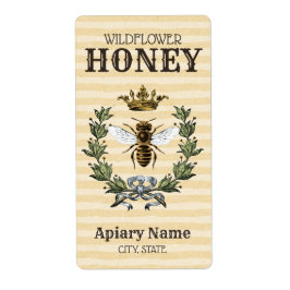 Queen Bee Honung Burk Fraktsedel