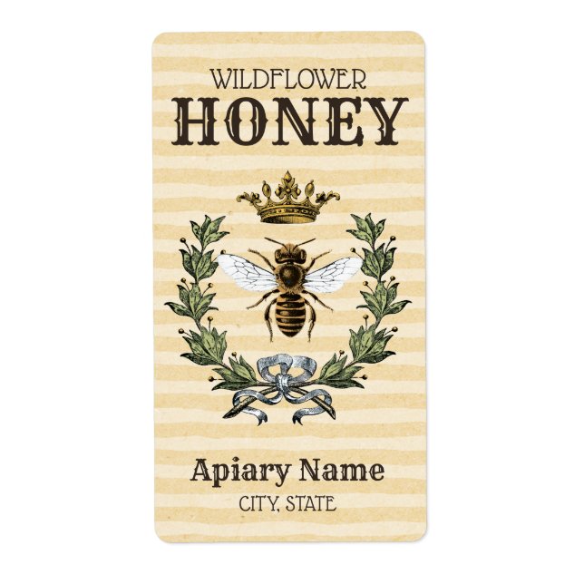 Queen Bee Honung Burk Fraktsedel (Framsidan)