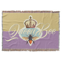Queen Bee Honung Guld Throw Blanket