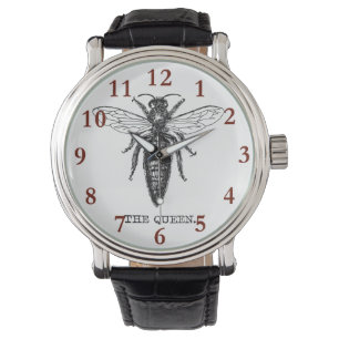 Queen Bee Illustration Classic Teckning Armbandsur