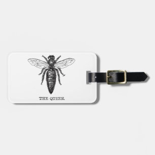 Queen Bee Illustration Classic Teckning Bagagebricka