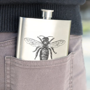 Queen Bee Illustration Classic Teckning Fickplunta
