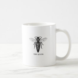 Queen Bee Illustration Classic Teckning Kaffemugg