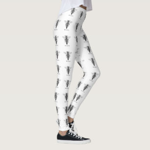 Queen Bee Illustration Classic Teckning Leggings