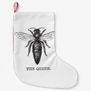 Queen Bee Illustration Classic Teckning Liten Julstrumpa