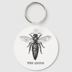Queen Bee Illustration Classic Teckning Nyckelring