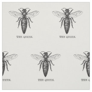 Queen Bee Illustration Classic Teckning Tyg