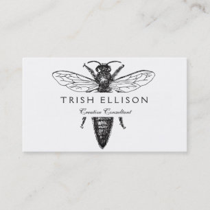 Queen Bee Illustration Classic Teckning Visitkort