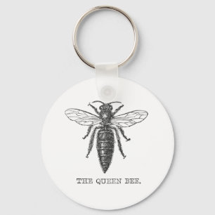 Queen Bee Illustration Kryp Insekt Nyckelring