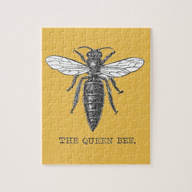 Queen Bee Illustration Kryp Insekt Pussel (Vertikal)