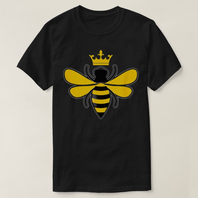 Queen Bee Krona Cute Hive Bibibiodlingsprogram App T Shirt (Design framsida)