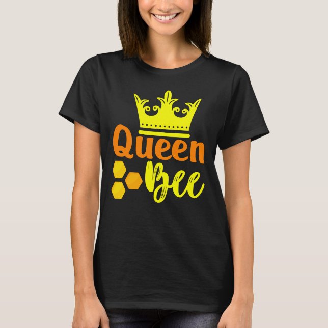 Queen Bee Krona Honeycomb T Shirt (Framsida)