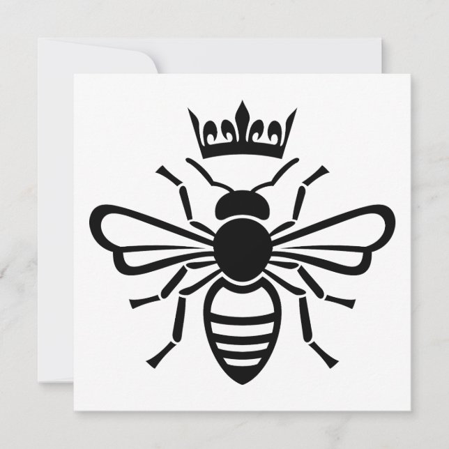 Queen Bee Krona Inbjudningar (Framsida)