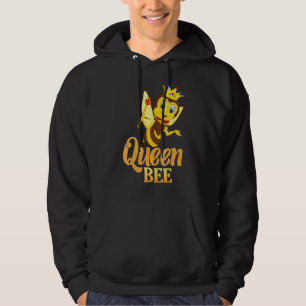 Queen Bee Krona Women Girls Honungsbin Hive biodli Hoodie