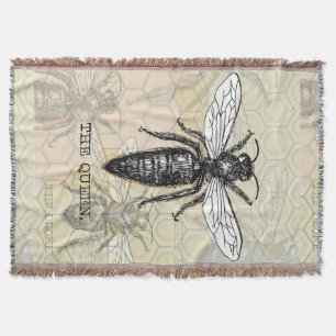 Queen Bee Kryp Insekt Antique Illustration Mysfilt