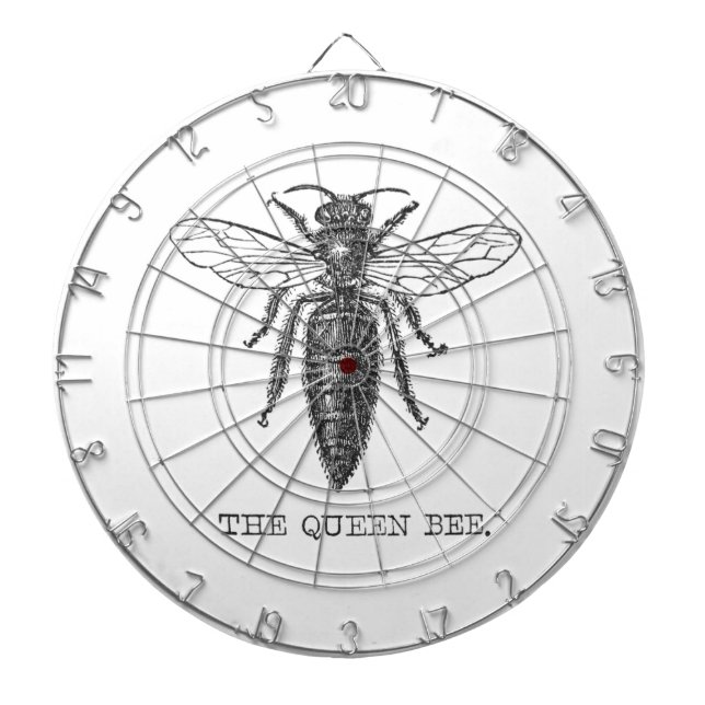 Queen Bee Kryp Insekt Antique Illustration Piltavla (Framsidan)