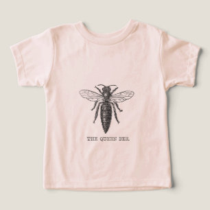 Queen Bee Kryp Insekt Antique Illustration T-shirt