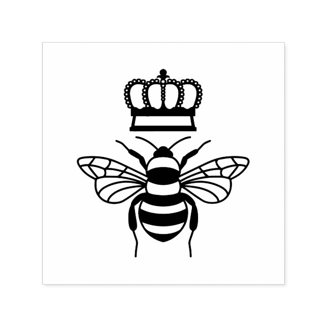 Queen Bee med endast Krona-bild Självfärgande Stämpel (Design)