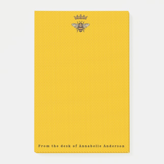 Queen Bee med Krona Post-it Block (Framsida)
