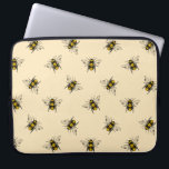 Queen Bee Mönster Laptop Fodral<br><div class="desc">Vintage honungsbin mönster är ett roligt och snyggt sätt att lägga till en liten retro-charm till din hemmadekant. Ta en titt på den här designen av ett antal bin i stil.</div>