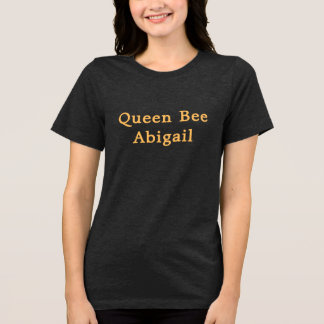 Queen Bee [Namn] Black och Gult T Shirt