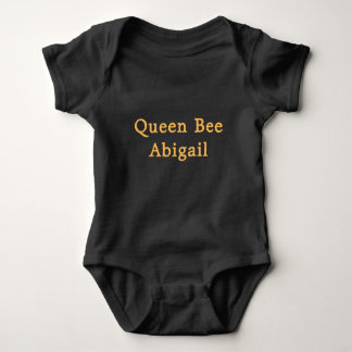 Queen Bee [Namn] Black och Gult T Shirt